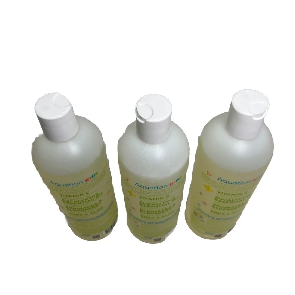 (3) Aquation Kids 3 in 1 HAPPY Bubbly Bath, Shampoo & Body Wash 16 Oz Eucalyptus